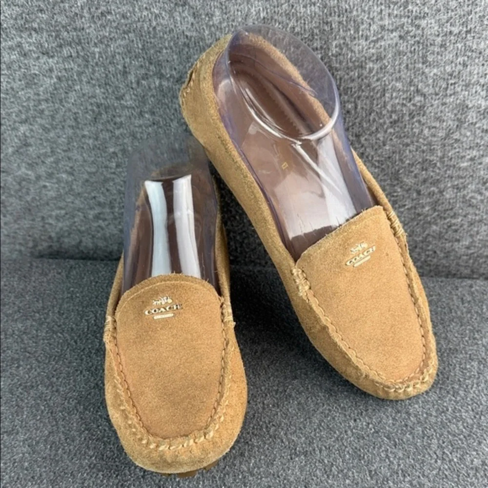 Coach Brown Suede Driving Shoes‎ Loafers Size 6B